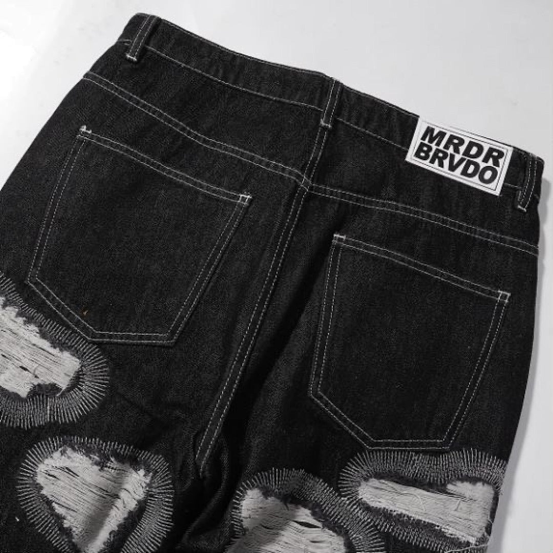 Who Decides War Laser Laser-Etched / Stained Glass Denim Jeans