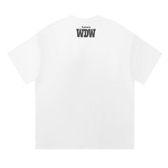 Who Decides War Stained Glass Outline Graphic Tee (White)