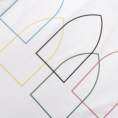 Who Decides War Stained Glass Outline Graphic Tee (White)