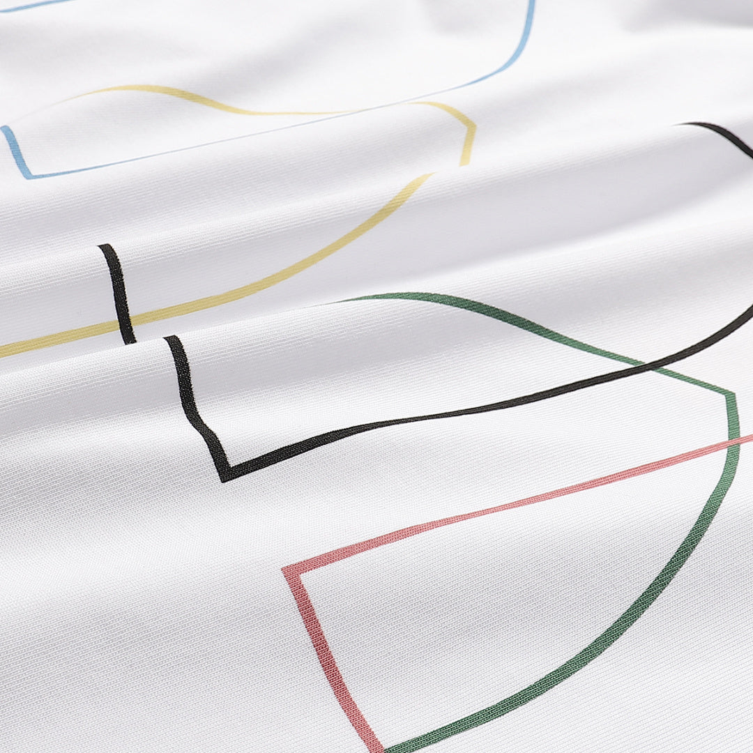 Who Decides War Stained Glass Outline Graphic Tee (White)