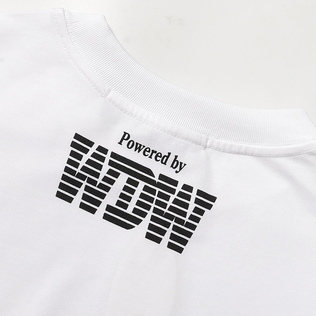 Who Decides War Stained Glass Outline Graphic Tee (White)