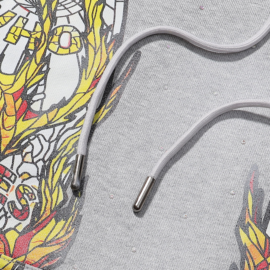 Who Decides War Flame Glass Hooded Pullove
