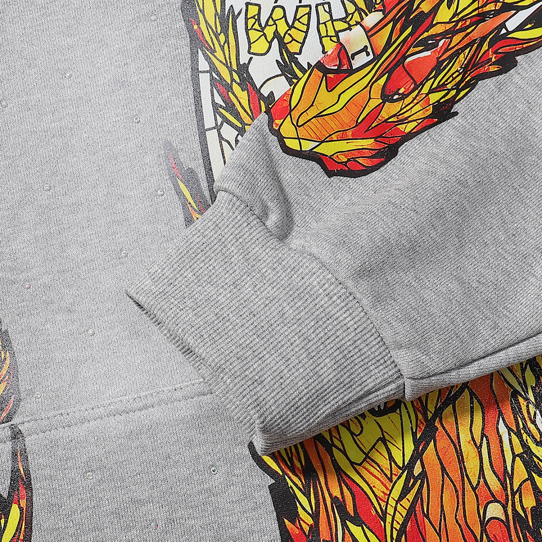 Who Decides War Flame Glass Hooded Pullove