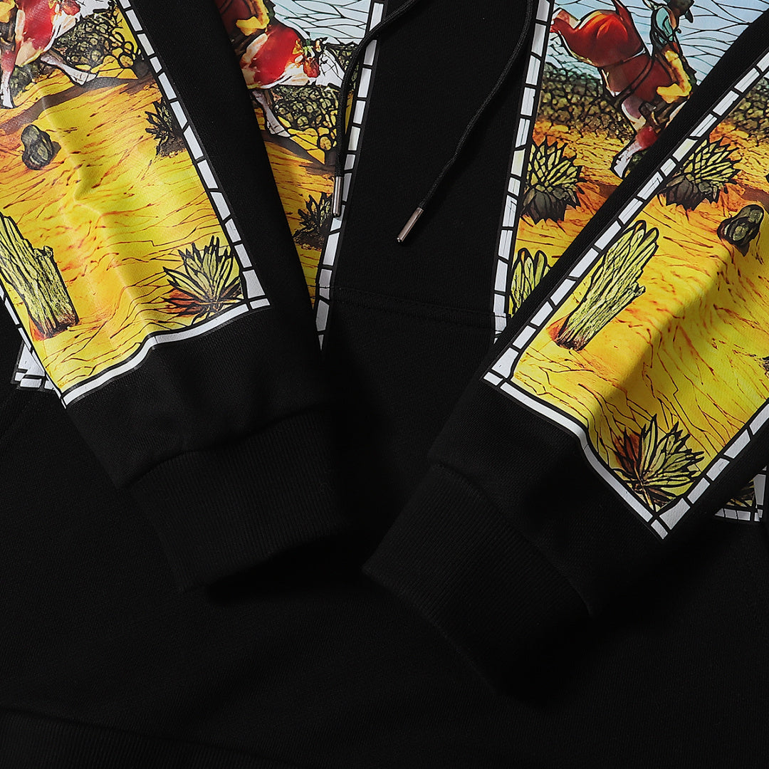 Who Decides War Stained Glass Hooded Pullover (White)