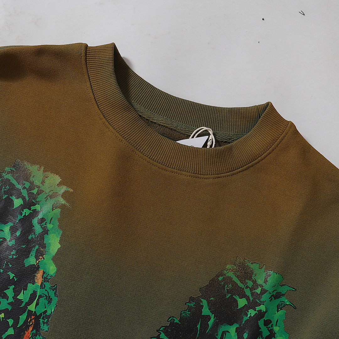 Who Decides War Forest Green / Botanical Glass Crewneck Sweater