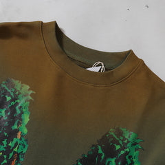Who Decides War Forest Green / Botanical Glass Crewneck Sweater