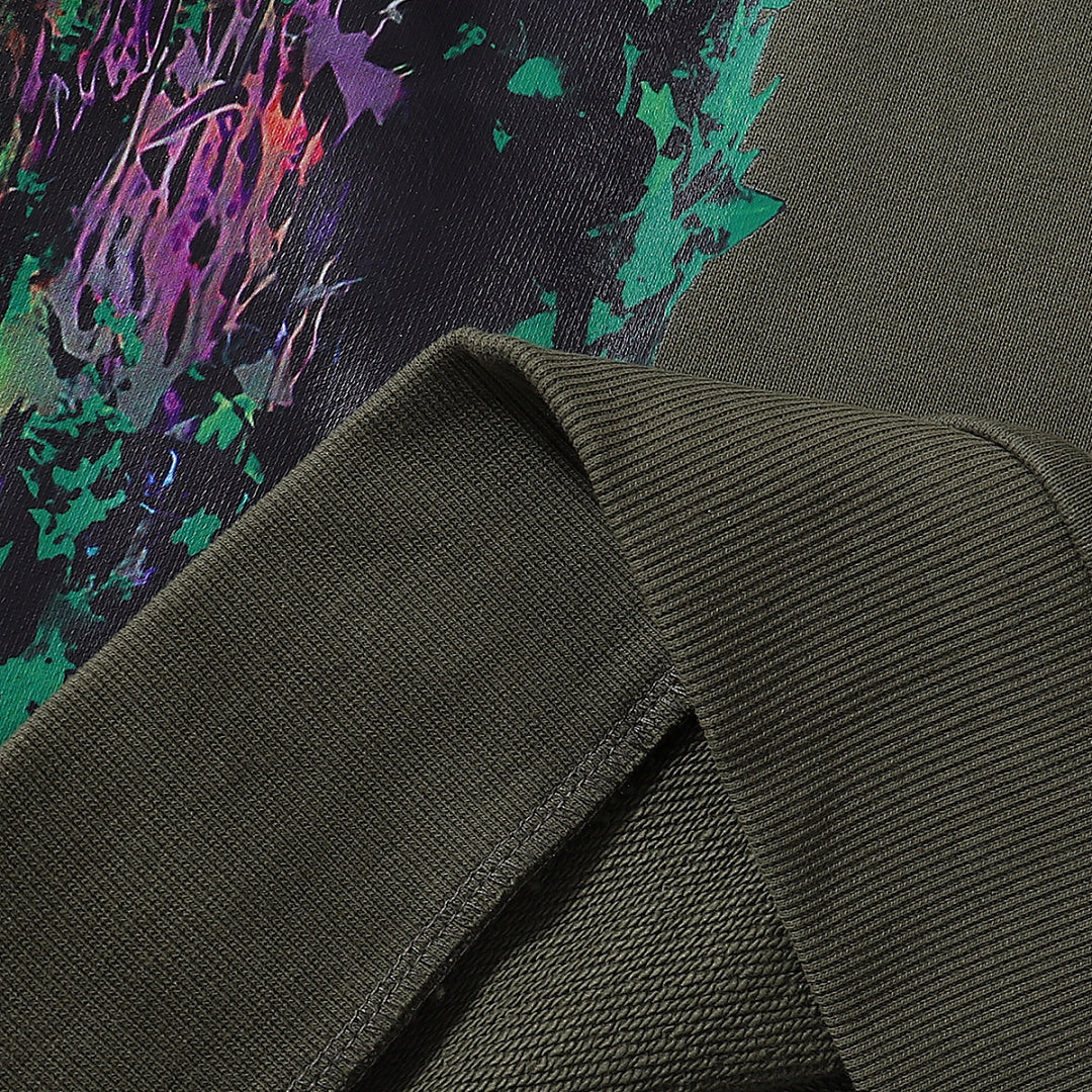 Who Decides War Forest Green / Botanical Glass Crewneck Sweater