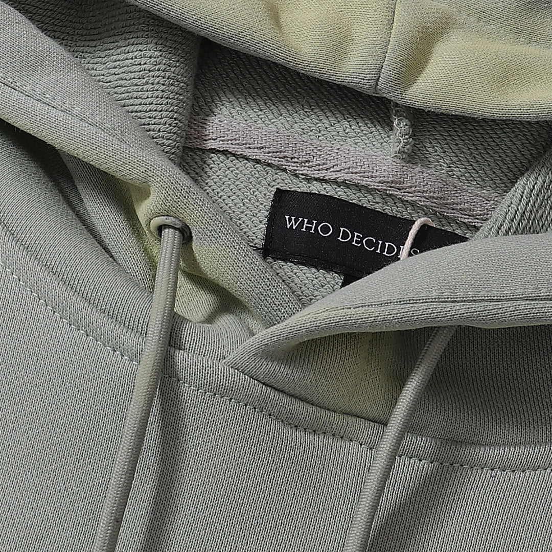 Who Decides War Botanical Glass Hooded Pullover (Sage / Forest Green)