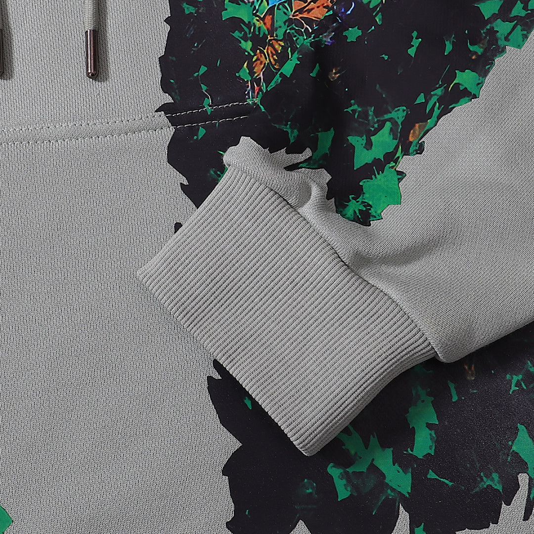 Who Decides War Botanical Glass Hooded Pullover (Sage / Forest Green)