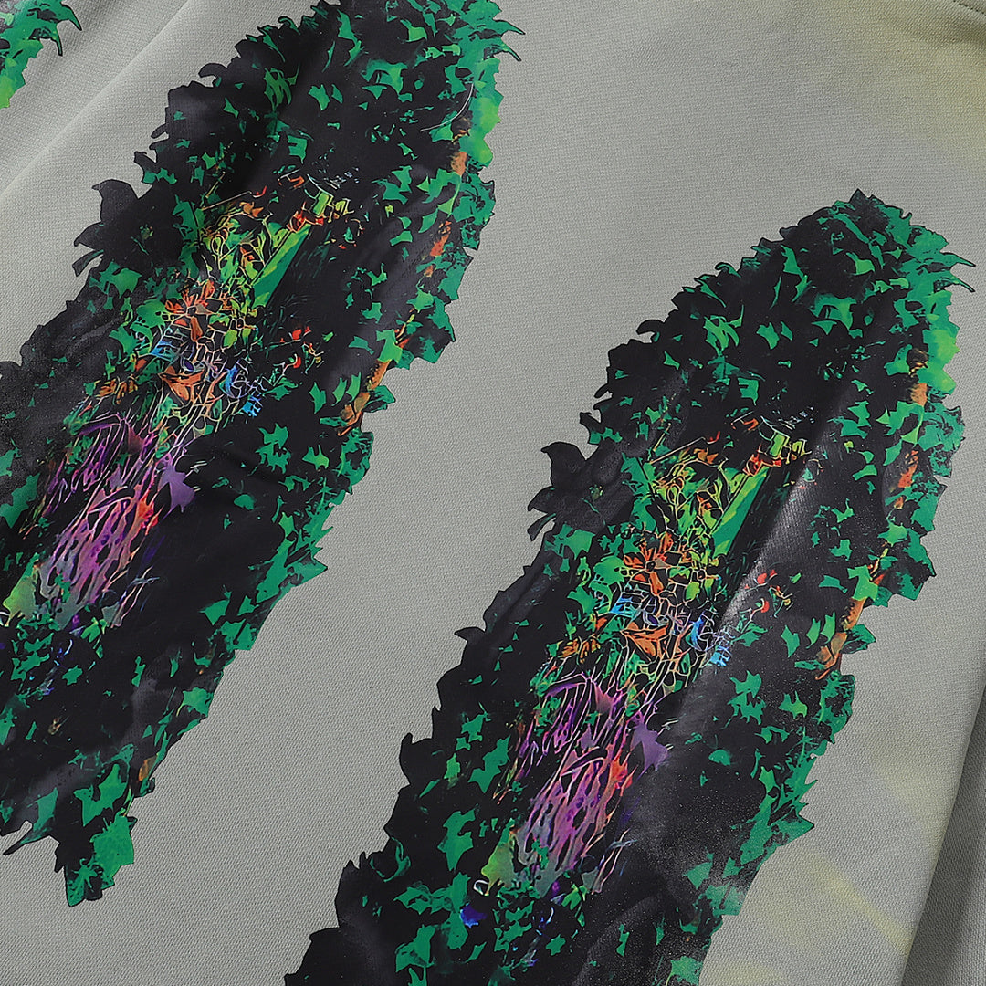 Who Decides War Botanical Glass Hooded Pullover (Sage / Forest Green)