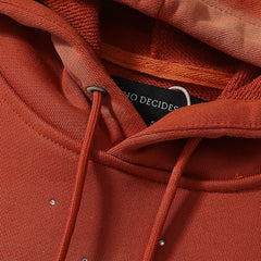 Who Decides War Flame Glass Hooded Pullover (Rust / Orange)