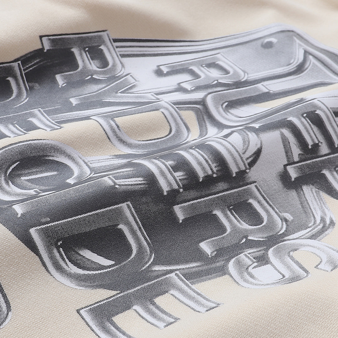Who Decides War x Ruff Ryders Metallic Logo Crewneck Sweater (Off-White / Cream)