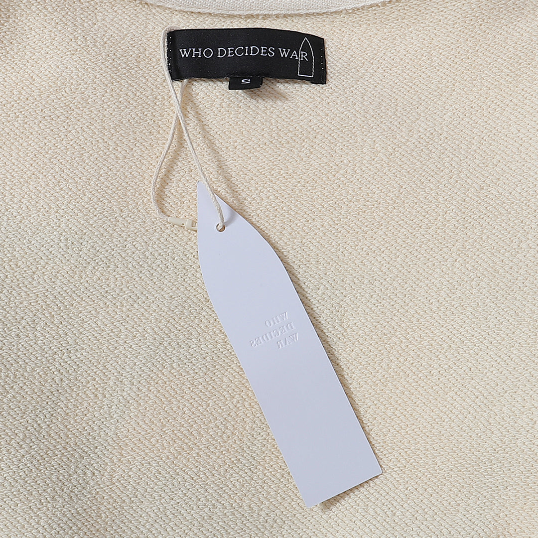 Who Decides War x Ruff Ryders Metallic Logo Crewneck Sweater (Off-White / Cream)