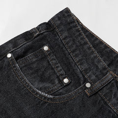 Who Decides War Blue Stained Glass Denim Jeans (Black / Blue)