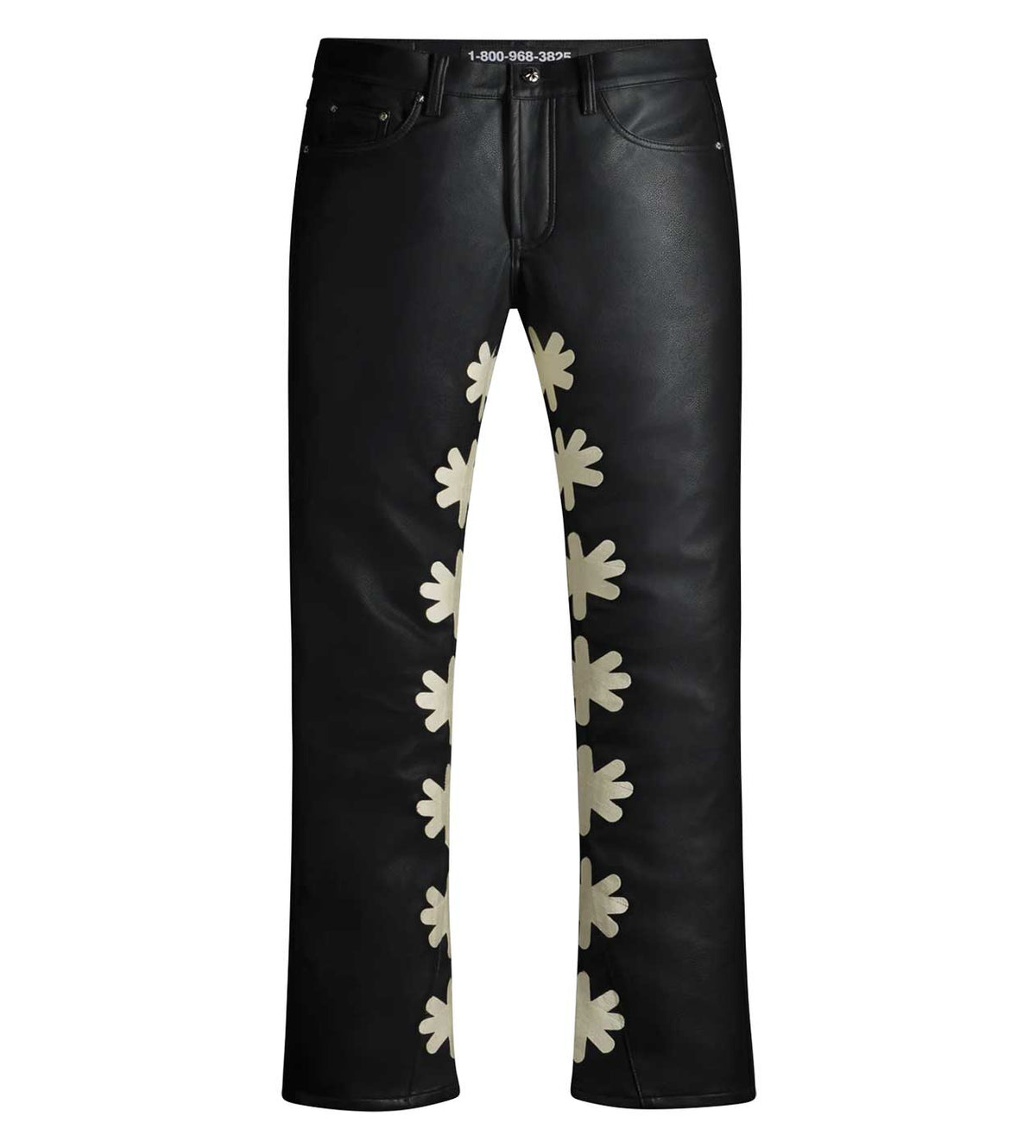 Lost Shdws Leather Pant Black/Bone