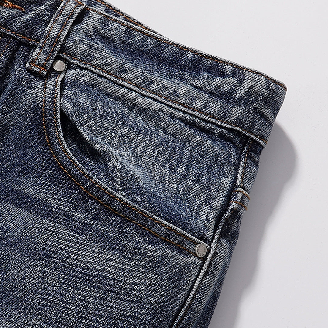 ho Decides War Stained Glass Paneled Denim Jeans (Medium Vintage Wash)