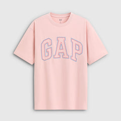 Cheng Yi endorses Gap men's and women's 2026 summer edition pure cotton logo letter loose short sleeved T-shirt 854736