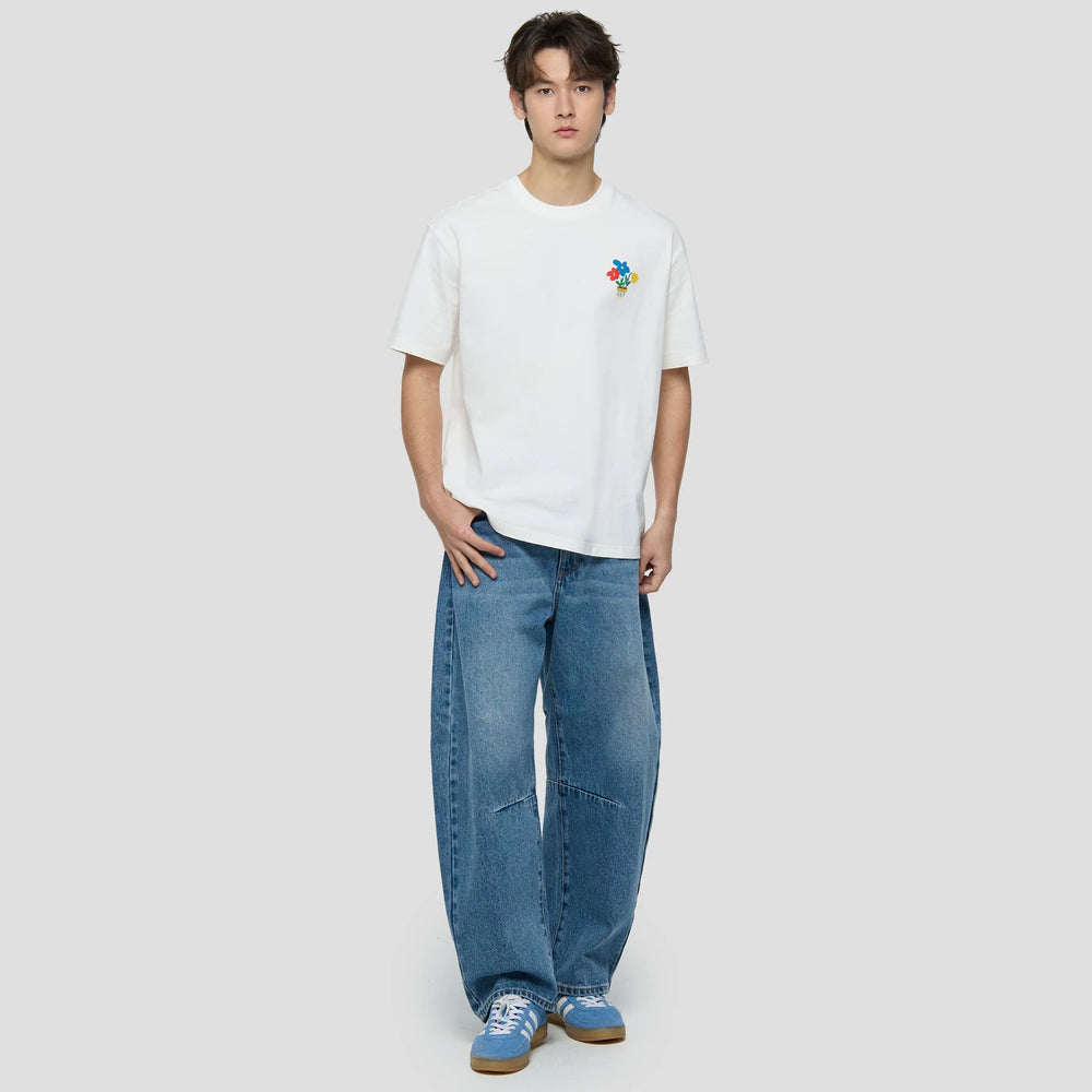 Cheng Yi endorses Gap men's and women's clothing for the summer of 2026 with pure cotton printed logo and contrasting short sleeved T-shirt 883713