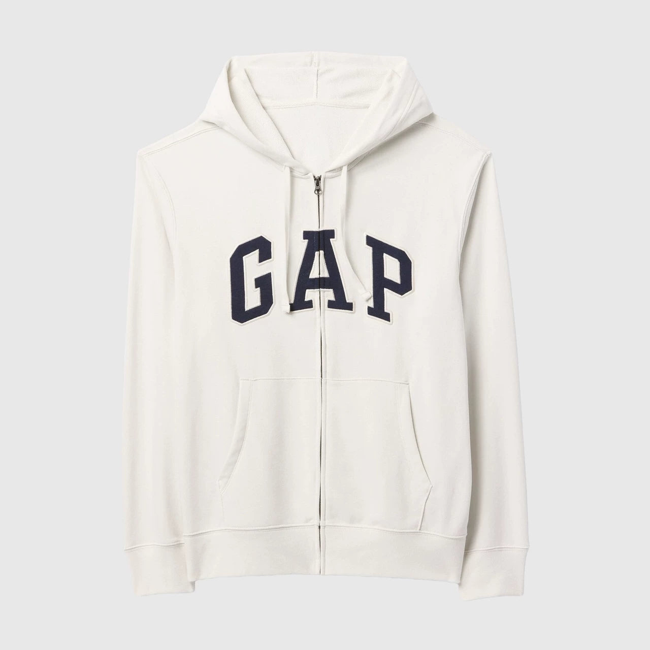 Gap US hooded sweatshirt, European and American style loose jacket, 2025 autumn edition, letter logo zipper, youth casual