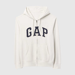 Gap US hooded sweatshirt, European and American style loose jacket, 2025 autumn edition, letter logo zipper, youth casual