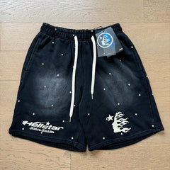 Foreign Trade American Trend Hell Star Retro Printed Ins Same Style Summer High Street Casual Trendy Washed Sports Shorts (9)