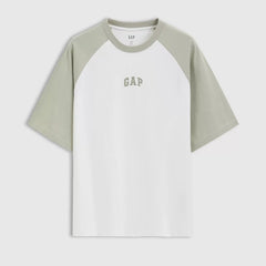 Cheng Yi endorses Gap Men's and Women's 2026 Summer Edition printed logo contrasting shoulder length short sleeved T-shirt 725618