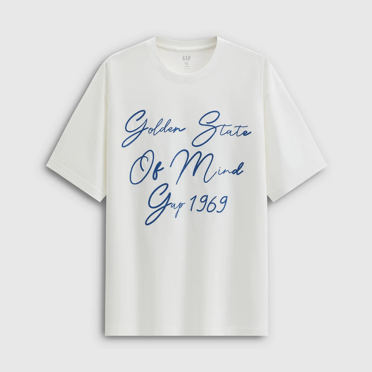 Gap Men's and Women's 2026 Summer New Cotton Letter Embroidered Loose Round Neck Short sleeved T-shirt Top 891521