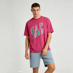 Cheng Yi endorses Gap men's and women's clothing for the summer of 2026, with a new cotton printed round neck short sleeved T-shirt 868289