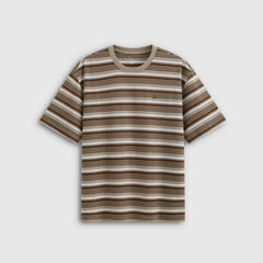 Gap Men's and Women's 2026 Summer New Cotton Bear Embroidered Striped Short sleeved T-shirt Casual Top 892363