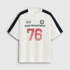 Cheng Yi endorses Gap men's and women's clothing 2026 summer new logo printed short sleeved sportswear 868207
