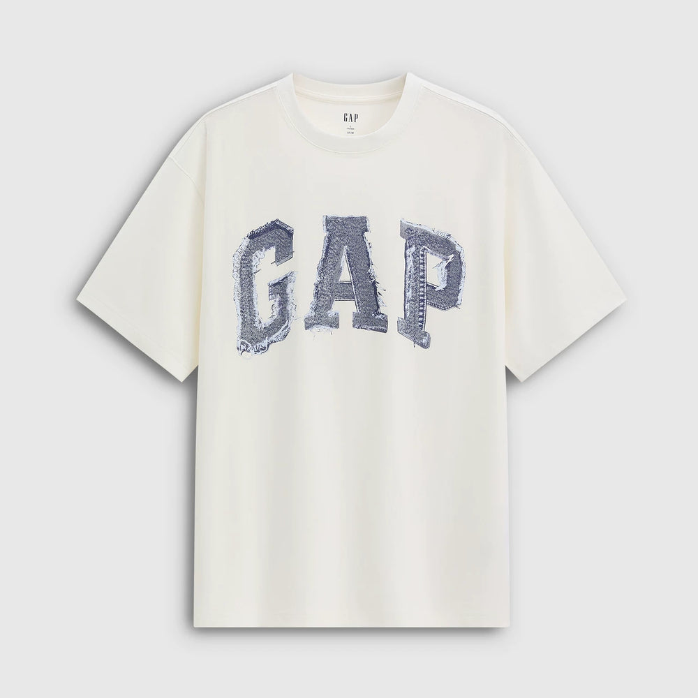 Cheng Yi endorses Gap men's and women's clothing 2026 summer new print logo loose short sleeved T-shirt 866089