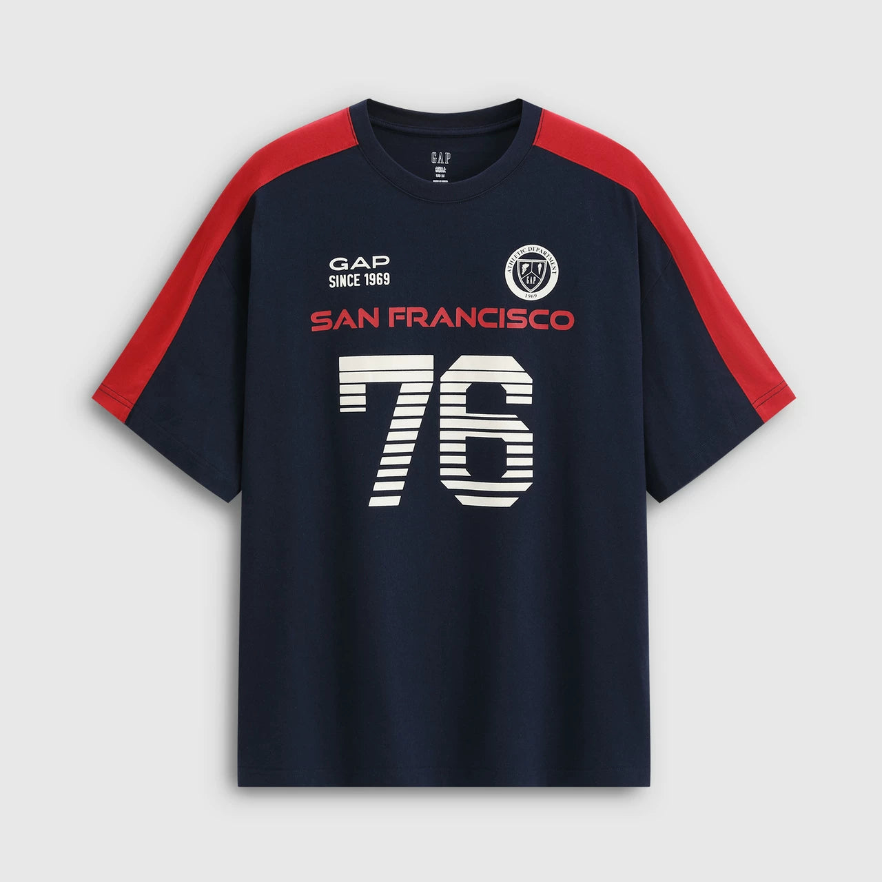 Cheng Yi endorses Gap men's and women's clothing 2026 summer new logo printed short sleeved sportswear 868207