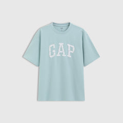 Cheng Yi endorses Gap men's and women's summer clothing, pure cotton foam printed logo short sleeved T-shirt 724909