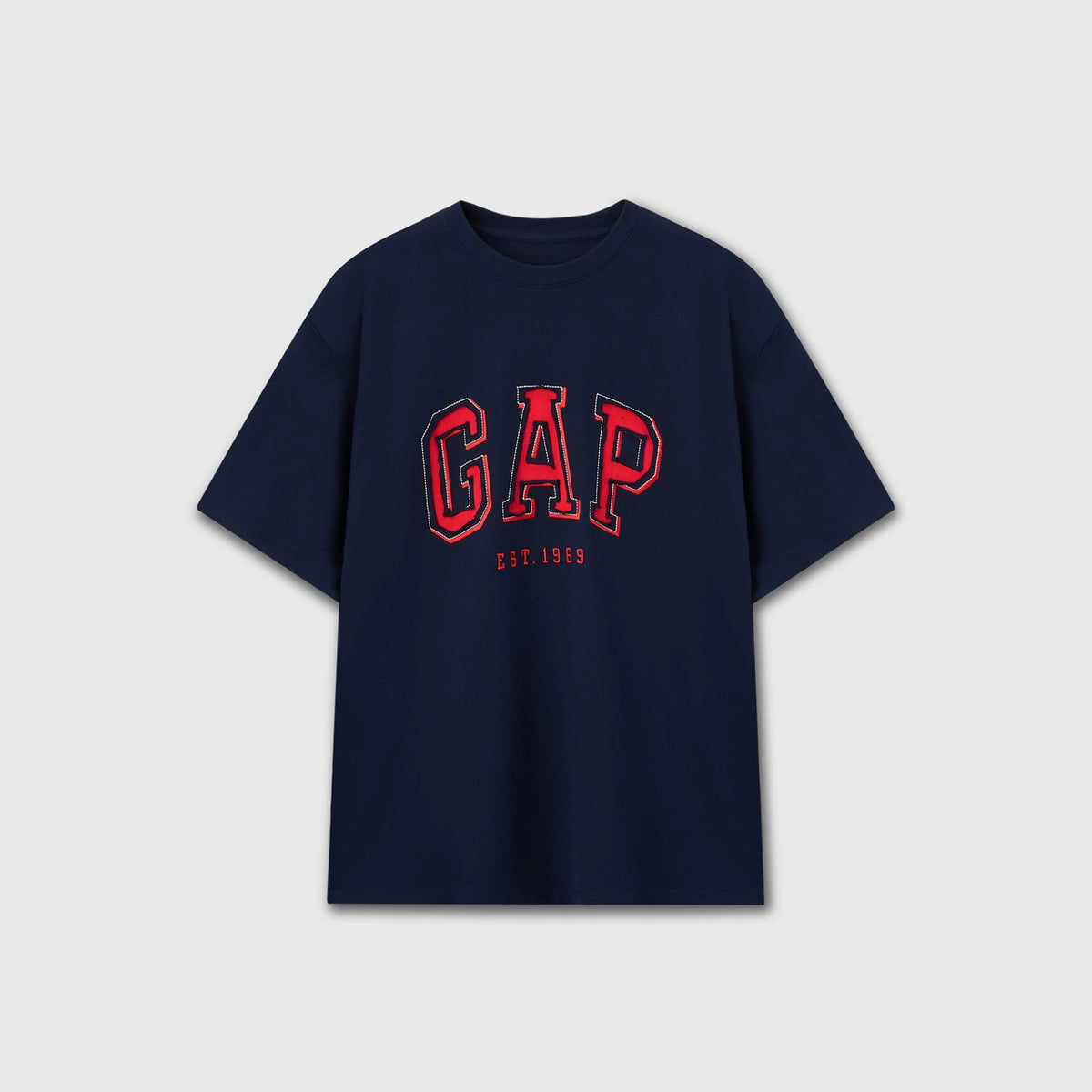 Cheng Yi endorses Gap men's and women's classic spring style spliced letter logo short sleeved T-shirt American 637536