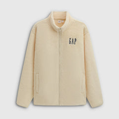 Cheng Yi endorses Gap men's and women's spring logo hugging fleece zipper stand up collar hoodie 786538