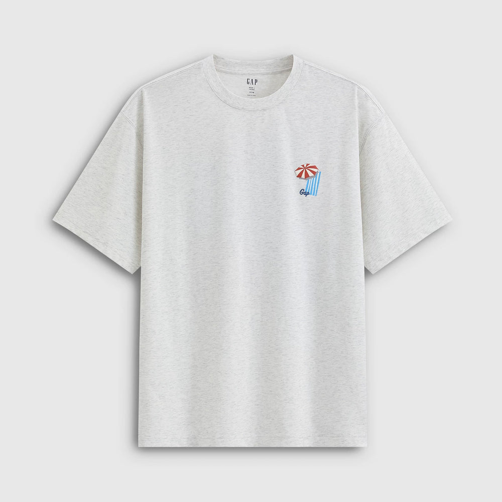 Gap Men's and Women's 2026 Summer New Moisture absorbing Quick drying Cool feeling Logo Offset Loose Short sleeved T-shirt 891416