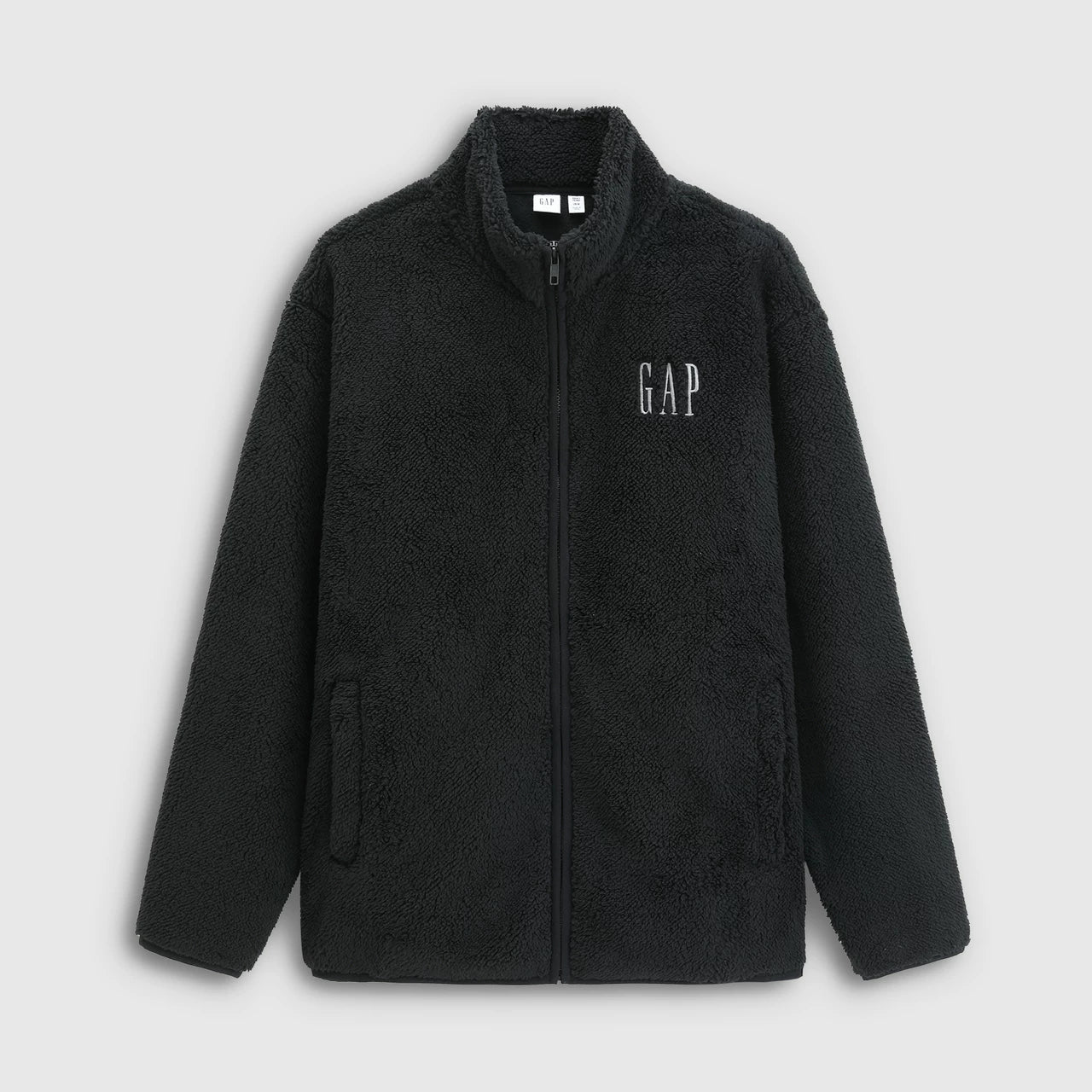 Cheng Yi endorses Gap men's and women's spring logo hugging fleece zipper stand up collar hoodie 786538