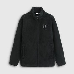 Cheng Yi endorses Gap men's and women's spring logo hugging fleece zipper stand up collar hoodie 786538