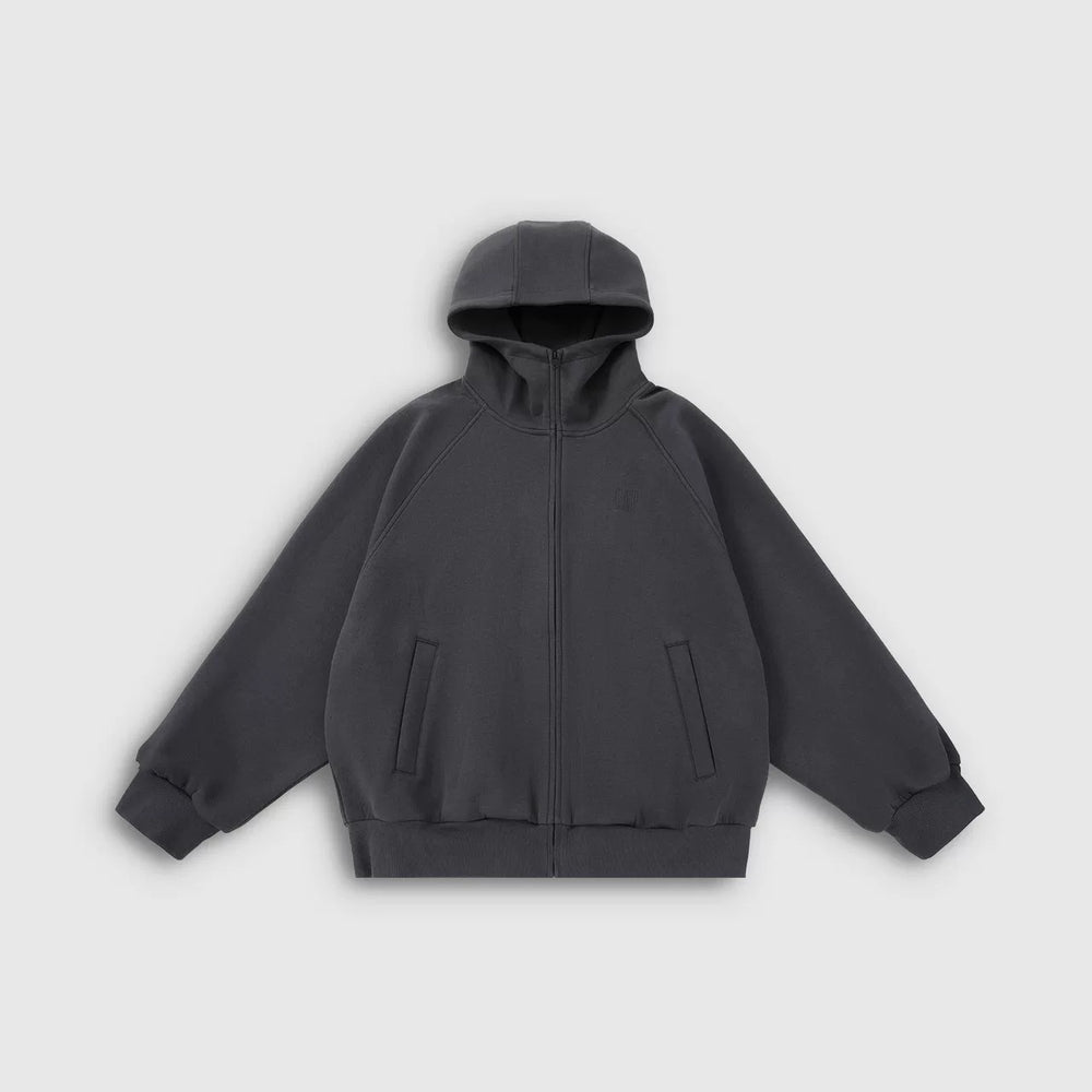 Cheng Yi endorses Gap men's and women's spring logo American zipper heavyweight silhouette hoodie 788501
