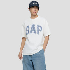 Cheng Yi endorses Gap men's and women's clothing 2026 summer new print logo loose short sleeved T-shirt 866089