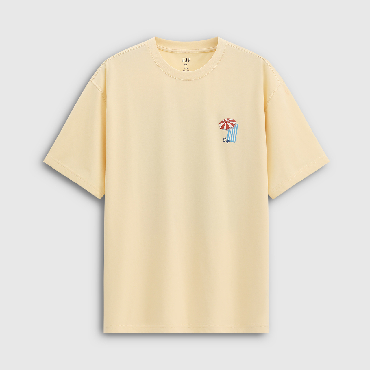 Gap Men's and Women's 2026 Summer New Moisture absorbing Quick drying Cool feeling Logo Offset Loose Short sleeved T-shirt 891416