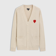 Cheng Yi endorses Gap men's and women's spring classic embroidered logo loose and versatile V-neck knitted cardigan