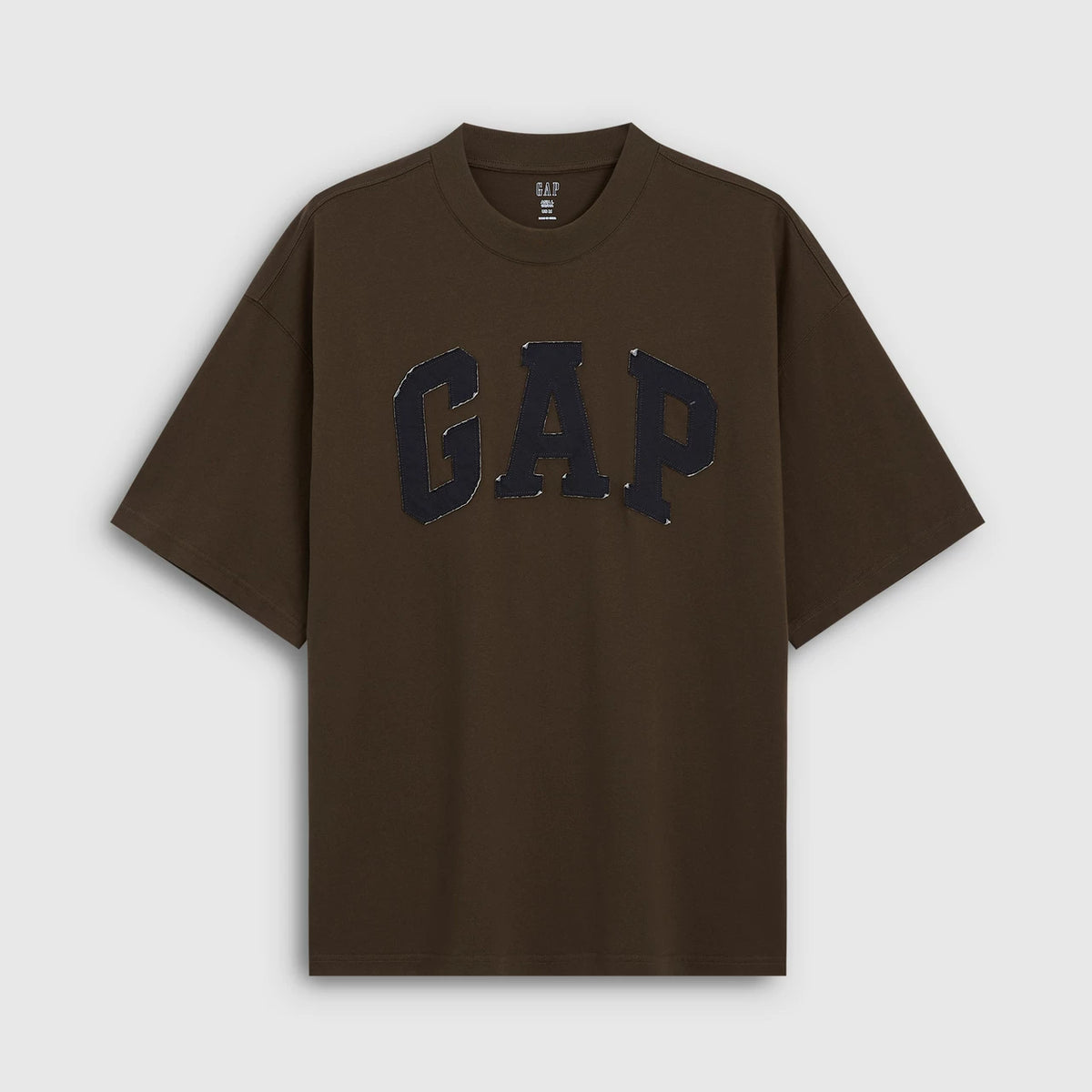 Gap Men's and Women's 2026 Summer New Cotton Logo Patch Loose Round Neck Short Sleeve T-shirt Top 891614