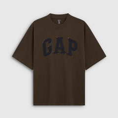Gap Men's and Women's 2026 Summer New Cotton Logo Patch Loose Round Neck Short Sleeve T-shirt Top 891614