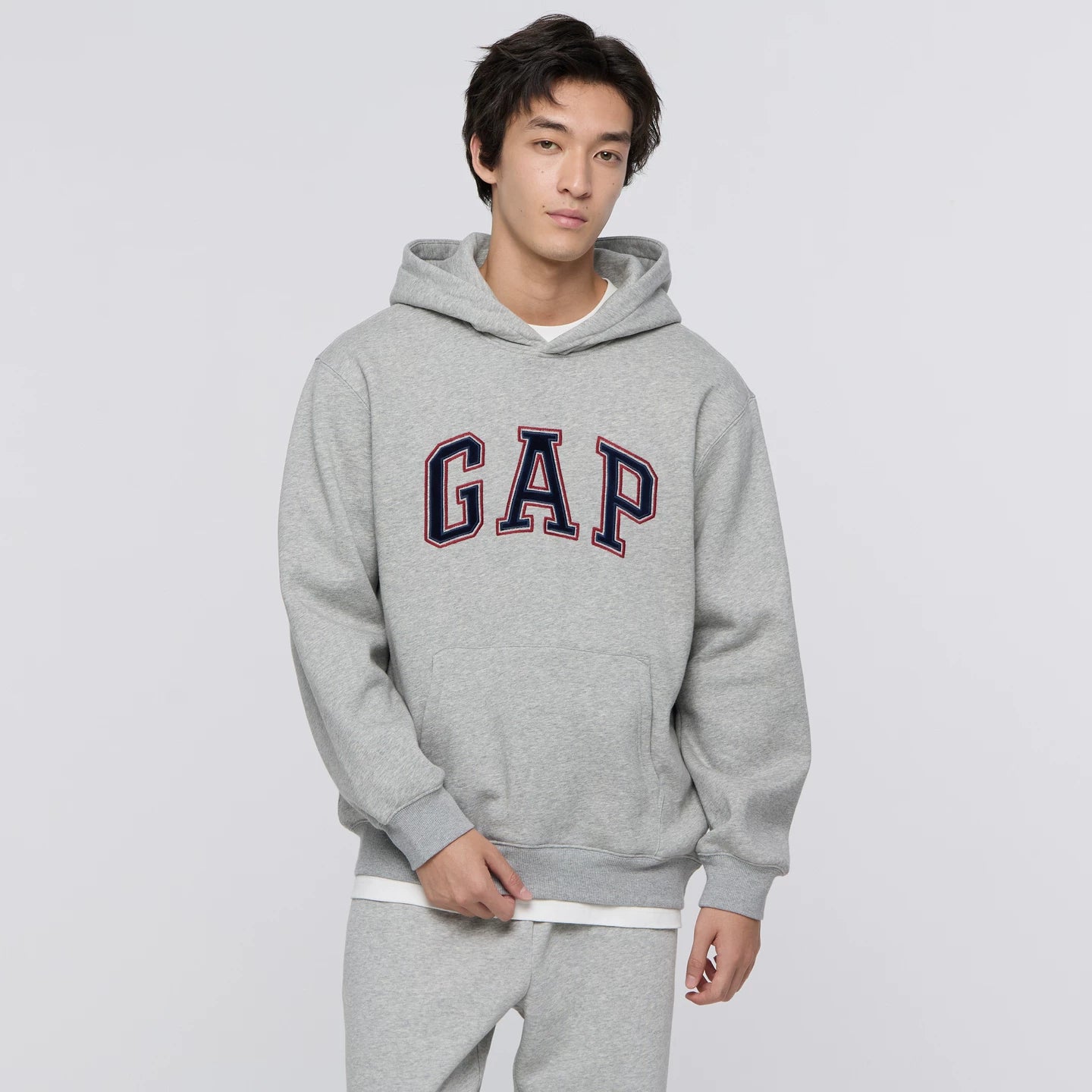 Gap 2025 Autumn New Velvet Hoodie Ginger Scratched Hoodie Top