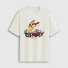 Cheng Yi endorses Gap men's and women's clothing for the summer of 2026 with a new logo printed loose short sleeved T-shirt 866351