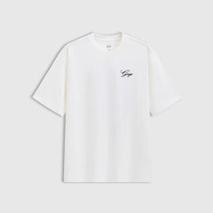 Cheng Yi endorses Gap men's and women's summer edition pure cotton printed logo round neck short sleeved T-shirt 727472