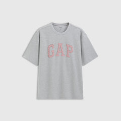 Cheng Yi endorses Gap men's and women's summer clothing, pure cotton foam printed logo short sleeved T-shirt 724909