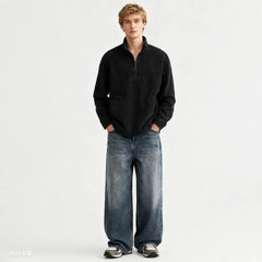 Cheng Yi endorses Gap men's and women's winter edition fleece stand up collar half zip hoodie 831292