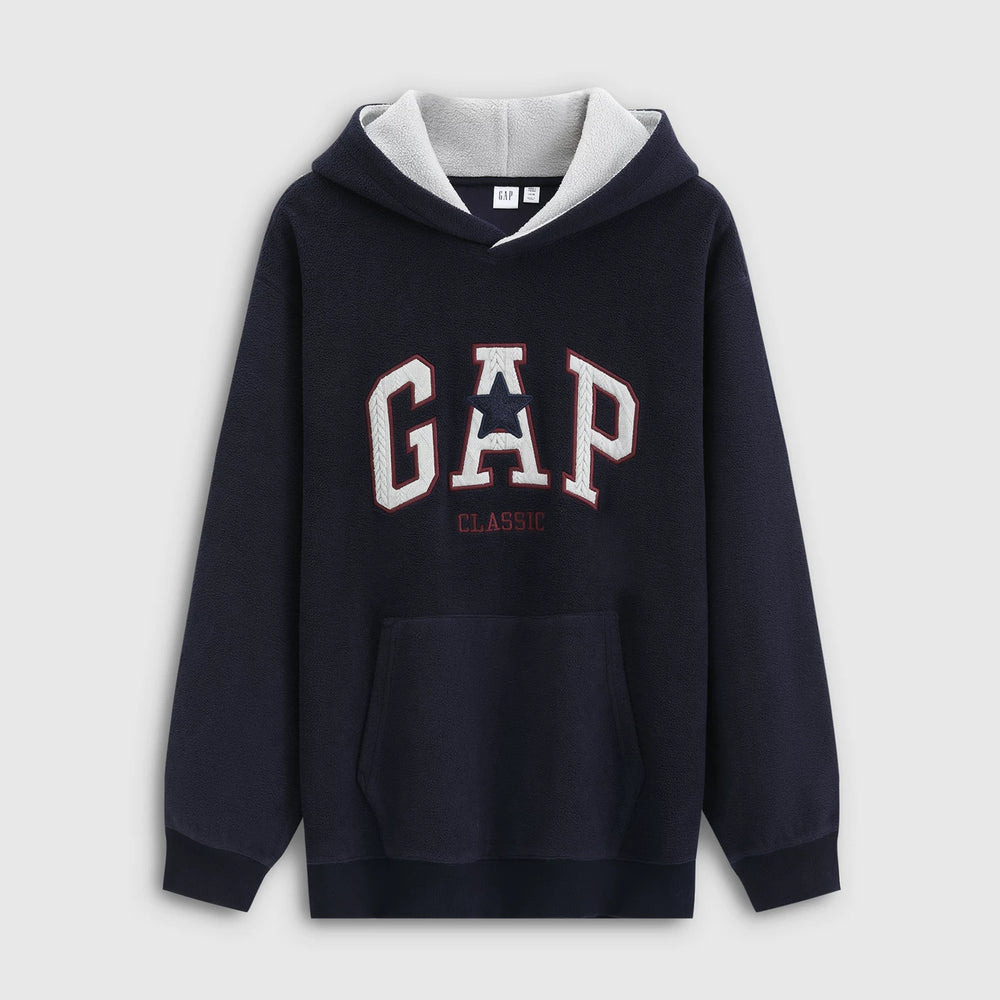 Cheng Yi endorses Gap men's and women's spring clothing with embroidered fleece hoodie and sweatshirt 831268